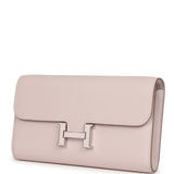 Hermes Constance Wallet To Go Mauve Pale Epsom Lacquered Palladium Hardware - Thumbnail View 6