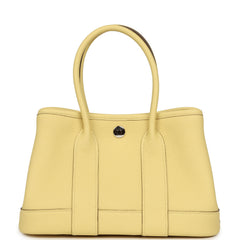 Hermes Garden Party Neo 23 Jaune Poussin Togo Palladium Hardware