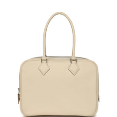 Hermes Plume 28 Bag Craie Swift Palladium Hardware