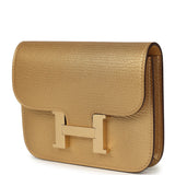 Hermes Constance Slim Wallet Dore Chevre Chamkilight Permabrass Hardware - Thumbnail View 5