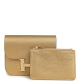 Hermes Constance Slim Wallet Dore Chevre Chamkilight Permabrass Hardware - Thumbnail View 7