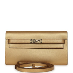 Hermes Kelly Wallet To Go Dore Chevre Chamkilight Permabrass Hardware for JJ Payment 2