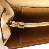 Hermes Kelly Wallet To Go Dore Chevre Chamkilight Permabrass Hardware for JJ - Thumbnail View 9