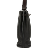 Pre-owned Hermes So Kelly 22 Plomb Clemence and Ebene Barenia Palladium Hardware - Thumbnail View 3