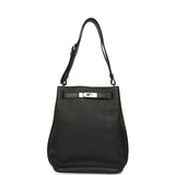 Pre-owned Hermes So Kelly 22 Plomb Clemence and Ebene Barenia Palladium Hardware - Thumbnail View 7