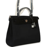 Hermes Herbag Zip 31 PM Black Military Canvas & Vache Hunter Palladium Hardware - Thumbnail View 2