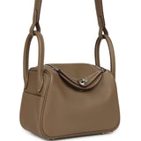 Hermes Mini Lindy II Etoupe Swift Palladium Hardware - Thumbnail View 2