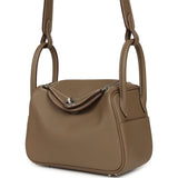 Hermes Mini Lindy II Etoupe Swift Palladium Hardware - Thumbnail View 5