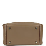 Hermes Mini Lindy II Etoupe Swift Palladium Hardware - Thumbnail View 6