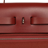 Hermes Herbag Zip 31 PM Rouge H Military Canvas and Vache Hunter Palladium Hardware - Thumbnail View 9
