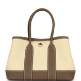 Hermes Garden Party Neo 23 Vanille Toile Officier Canvas and Etoupe Negonda Palladium Hardware - Thumbnail View 1