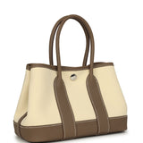 Hermes Garden Party Neo 23 Vanille Toile Officier Canvas and Etoupe Negonda Palladium Hardware - Thumbnail View 2