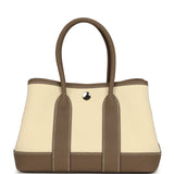 Hermes Garden Party Neo 23 Vanille Toile Officier Canvas and Etoupe Negonda Palladium Hardware - Thumbnail View 4