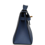 Pre-owned Hermes Kelly Pochette Bleu Brighton Swift Gold Hardware - Thumbnail View 3