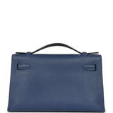 Pre-owned Hermes Kelly Pochette Bleu Brighton Swift Gold Hardware - Thumbnail View 4