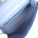 Pre-owned Hermes Kelly Pochette Bleu Brighton Swift Gold Hardware - Thumbnail View 8