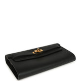 Hermes Kelly Wallet To Go Black Epsom Gold Hardware - Thumbnail View 3