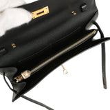 Hermes Kelly Wallet To Go Black Epsom Gold Hardware - Thumbnail View 8