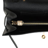 Hermes Kelly Wallet To Go Black Epsom Gold Hardware - Thumbnail View 9