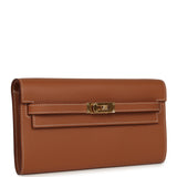 Hermes Kelly Wallet To Go Gold Evercolor Gold Hardware - Thumbnail View 2