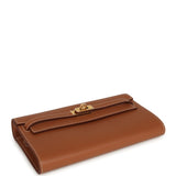 Hermes Kelly Wallet To Go Gold Evercolor Gold Hardware - Thumbnail View 6
