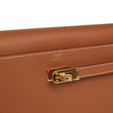 Hermes Kelly Wallet To Go Gold Evercolor Gold Hardware - Thumbnail View 7