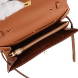 Hermes Kelly Wallet To Go Gold Evercolor Gold Hardware - Thumbnail View 8