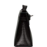 Hermes Kelly Pochette Black Varanus Niloticus Lizard Palladium Hardware - Thumbnail View 3