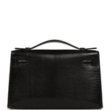 Hermes Kelly Pochette Black Varanus Niloticus Lizard Palladium Hardware - Thumbnail View 4