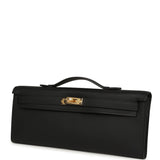 Hermes Kelly Cut Black Swift Gold Hardware - Thumbnail View 6