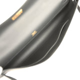 Hermes Kelly Cut Black Swift Gold Hardware - Thumbnail View 8