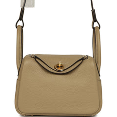 Hermes Mini Lindy II Trench Verso Clemence Gold Hardware