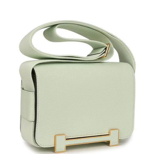 Hermes Geta Vert Fizz Chevre Mysore Gold Hardware
