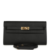 Hermes Kelly Wallet To Go Black Epsom Gold Hardware - Thumbnail View 1