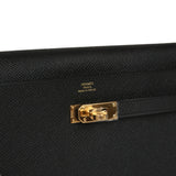 Hermes Kelly Wallet To Go Black Epsom Gold Hardware - Thumbnail View 7