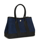 Hermes Garden Party Neo 23 Denim Moyen and Black Negonda Palladium Hardware - Thumbnail View 2