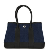 Hermes Garden Party Neo 23 Denim Moyen and Black Negonda Palladium Hardware - Thumbnail View 4