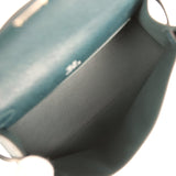 Hermes Kelly Pochette Vert Cypress Ostrich Palladium Hardware - Thumbnail View 8