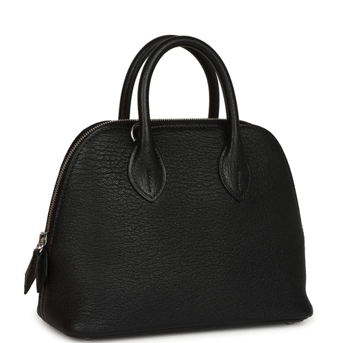 Hermes 1923 Bolide Mini Black Chevre Mysore Palladium Hardware
