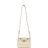 Hermes Mini Lindy II Craie Clemence Gold Hardware - Thumbnail View 7