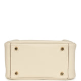Hermes Mini Lindy II Craie Clemence Gold Hardware - Thumbnail View 6