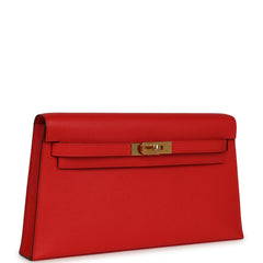 Hermes Kelly Elan Rouge De Coeur Madame Gold Hardware