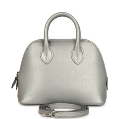 Hermes 1923 Bolide Mini Argent Chevre Mysore Palladium Hardware