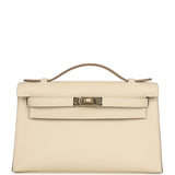 Hermes Kelly Pochette Craie Swift Permabrass Hardware - Thumbnail View 1