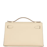 Hermes Kelly Pochette Craie Swift Permabrass Hardware - Thumbnail View 4