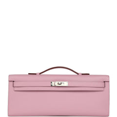 Hermes Kelly Cut Mauve Sylvestre Epsom Palladium Hardware