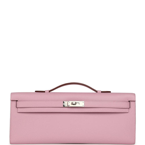 Hermes Kelly Cut Mauve Sylvestre Epsom Palladium Hardware