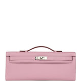 Hermes Kelly Cut Mauve Sylvestre Epsom Palladium Hardware - Thumbnail View 1