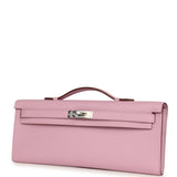 Hermes Kelly Cut Mauve Sylvestre Epsom Palladium Hardware - Thumbnail View 5