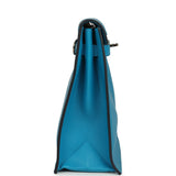 Pre-owned Hermes Kelly Danse Bleu Frida Verso Evercolor Palladium Hardware - Thumbnail View 3